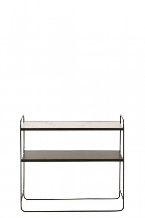 Consola, Lemn, Alb, 90x30.5x80.5 cm [2]