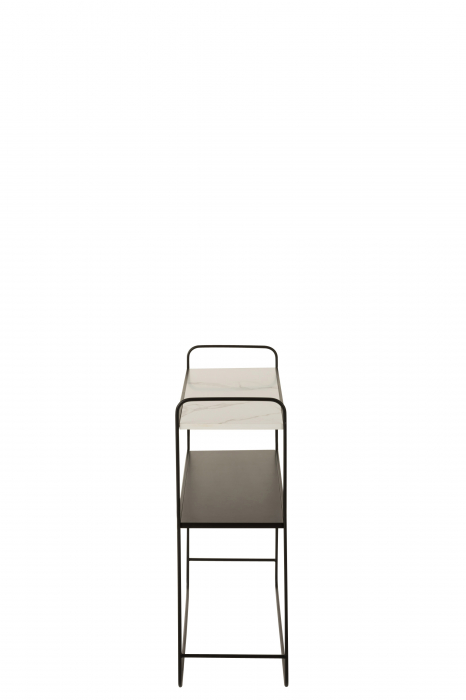 Consola, Lemn, Alb, 90x30.5x80.5 cm [3]