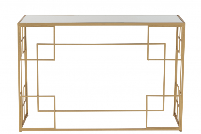 Consola Lines, Metal, Auriu, 120x40x81.5 cm [2]