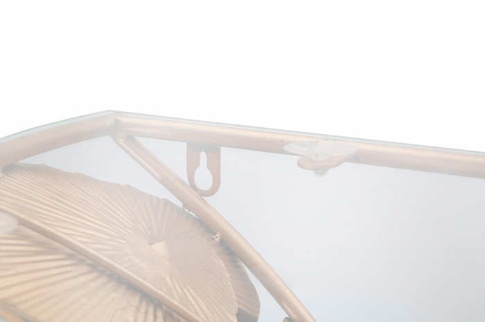 Consola/Noptiera suspendata Amaz, Fier/Sticla, Multicolor, 34.5x44.5x24.5 cm [3]