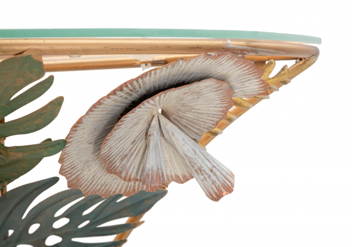 Consola/Noptiera suspendata Amaz, Fier/Sticla, Multicolor, 34.5x44.5x24.5 cm [4]