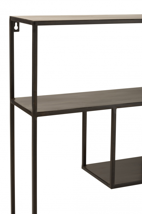 Consola Rectangle, Metal, Negru, 65x17x65 cm [5]