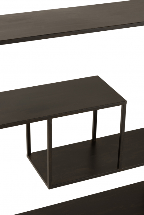 Consola Rectangle, Metal, Negru, 65x17x65 cm [6]