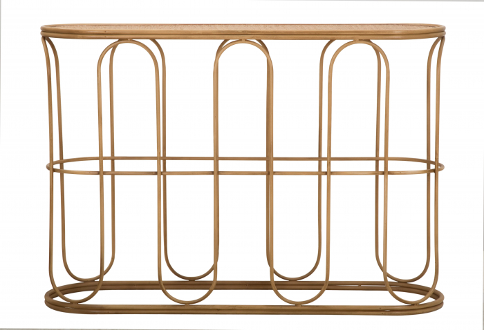 Consola Samui, Fier/Rattan, Natural, 77x110x32 cm [13]