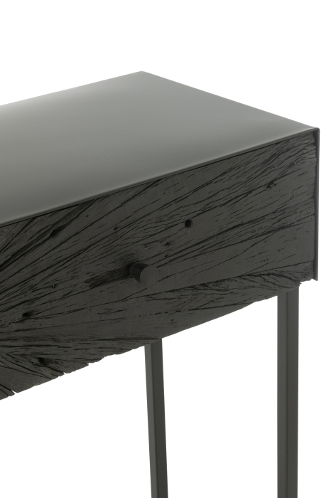 Consola, Shanil Lemn/Metal, Negru [6]