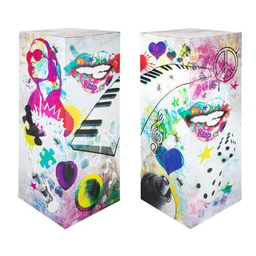 Consola Street Art, Metal, Multicolor, 27x100x27 cm [3]