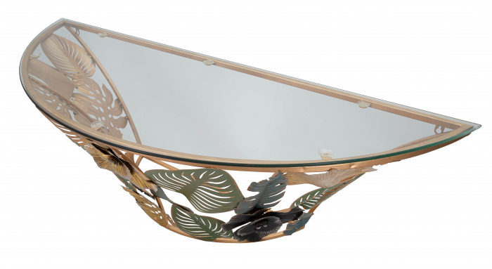 Consola suspendata Amaz, Fier/Sticla, Multicolor, 37.2x120x40.5 cm [2]