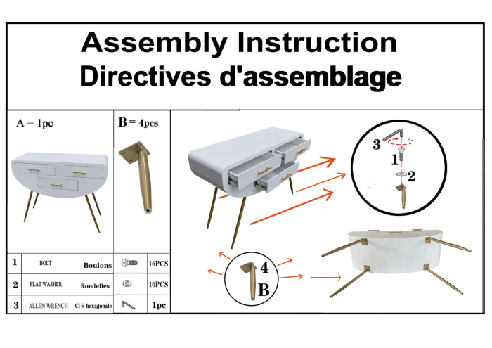 Consola Venus 110x40x80 cm [11]