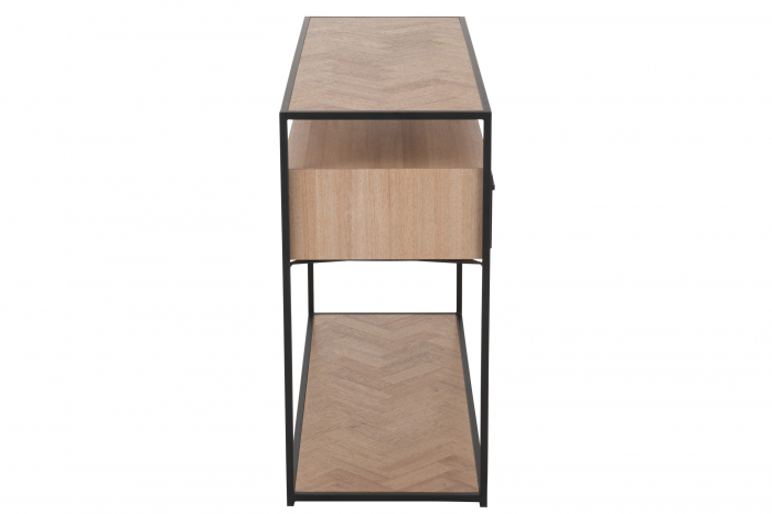 Consola Zigzag, Lemn, Negru, 120x40x80 cm [3]