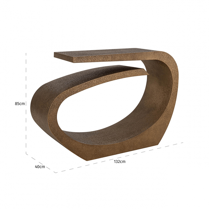 Consolă Alhambra (Auriu periat), Dims: 85.0 x 132.0 x 40.0 cm [4]