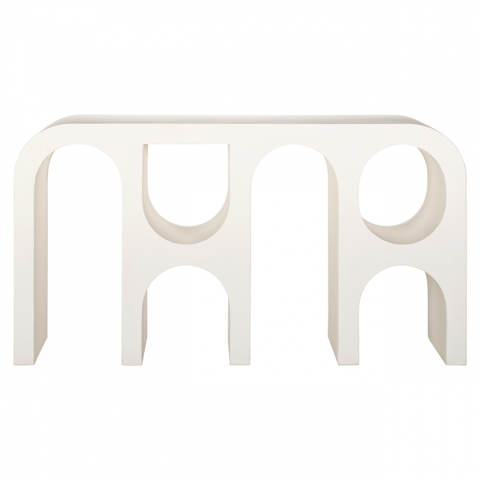 Consola Bloomstone, MDF/Fier, Alb, 80x150x35 cm [3]