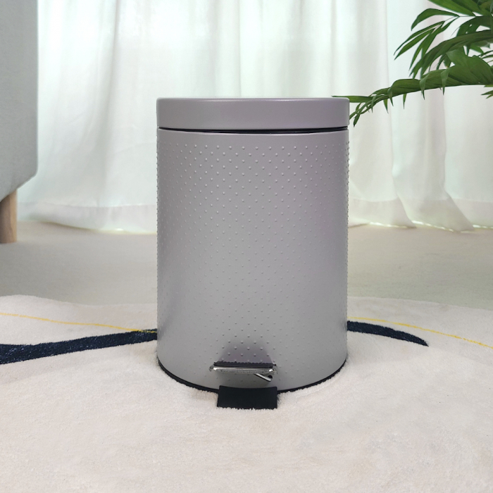 Cos de gunoi cu pedala EMBOSS, 5 litri, gri [2]