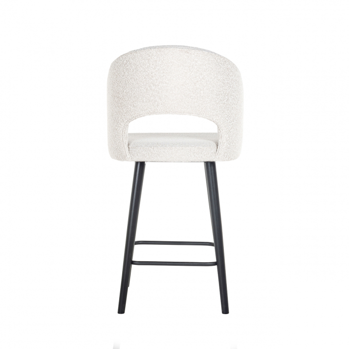 Scaun de bar Counter Savoy alb bouclé [3]