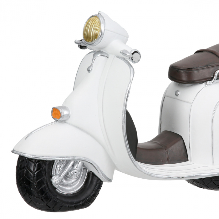 Cutie de economii, Motocicletă, Jetina, Polyresin, alb, PU 3, L. 9 cm, L. 25 cm, H. 14 cm [3]