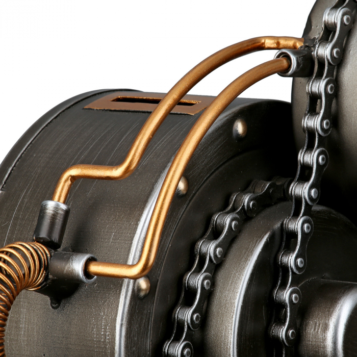 Cutie de economii, rotundă, Cada, Metal, argintiu, PU 1, L. 13,5 cm, L. 24 cm, H. 25 cm [3]