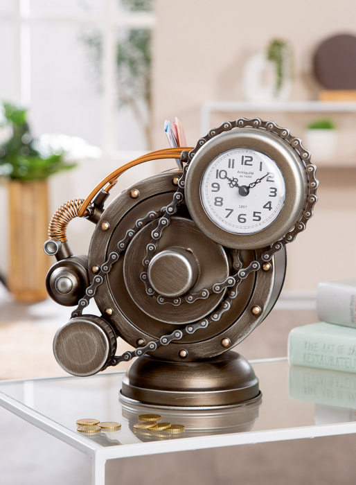 Cutie de economii, rotundă, Cada, Metal, argintiu, PU 1, L. 13,5 cm, L. 24 cm, H. 25 cm [5]