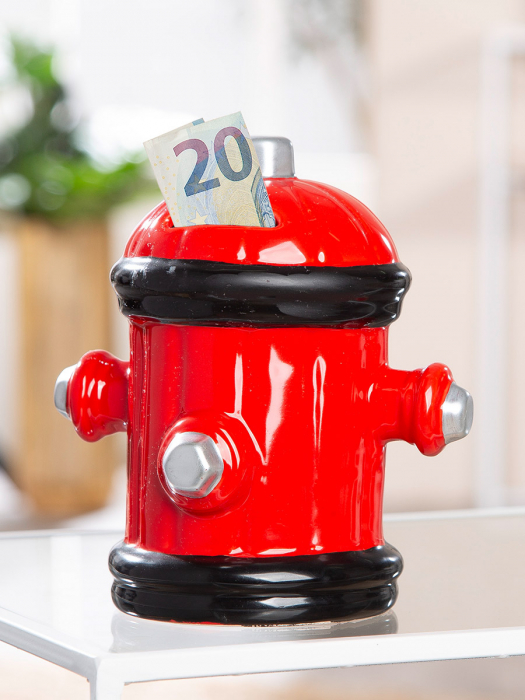 Cutie Economii, Hidrant, Ceramica, rosu, PU 6, L. 12 cm, L. 14,5 cm, H. 16 cm [4]
