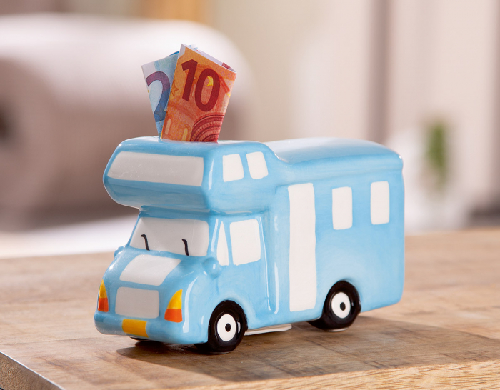 Cutie Economii, Motorhome, Ceramica, albastru, PU 6, L. 7 cm, L. 14,5 cm, H. 9 cm [4]