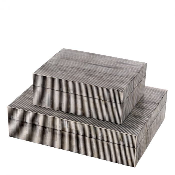 Cutie Lucille L negru alb, Dims: L. 31.5 | W. 41 | H. 11  (CM) [3]