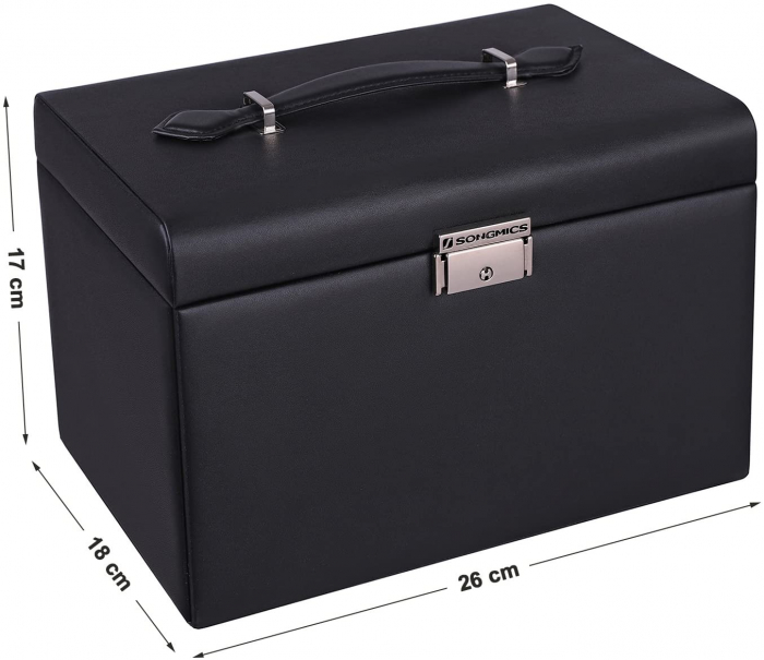 Cutie pentru bijuterii, SONGMICS, 26*18*17cm [7]