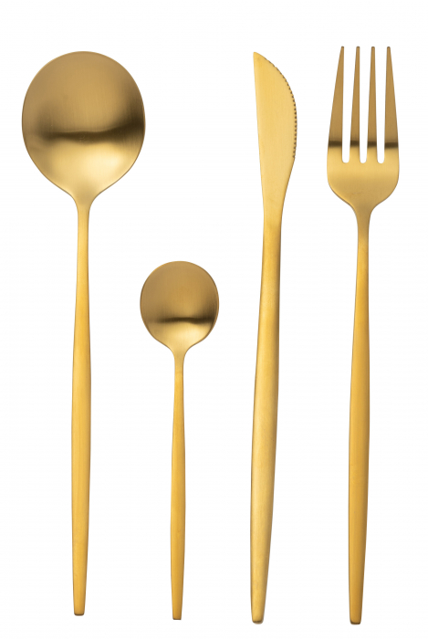 Cutie Tacamuri A 24 Bucăti, Otel Inoxidabil, Auriu Mat [2]