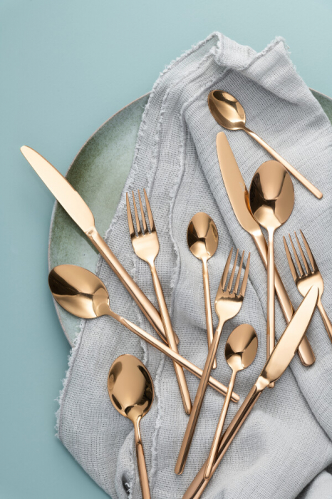 Cutie Tacamuri B 24 Bucăti, Otel Inoxidabil, Cupru Lucios [4]