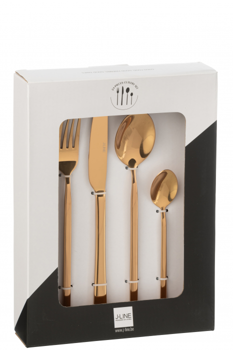 Cutie Tacamuri B 24 Bucăti, Otel Inoxidabil, Cupru Lucios [3]