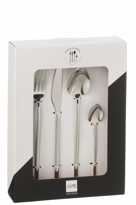 Cutie Tacamuri C 24 Bucăti, Otel Inoxidabil, Argintiu Lucios [3]