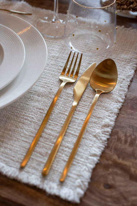 Cutie Tacamuri C 24 Bucăti, Otel Inoxidabil, Auriu Mat [4]