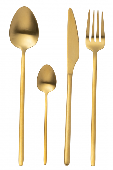 Cutie Tacamuri C 24 Bucăti, Otel Inoxidabil, Auriu Mat [2]