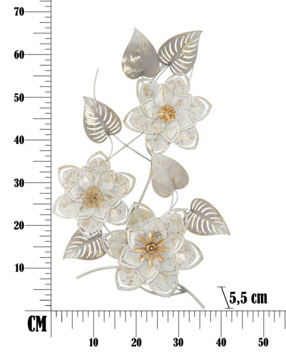 Decoratiune de perete Arctic, fier, multicolor, 39X5.5X67.5 cm [3]