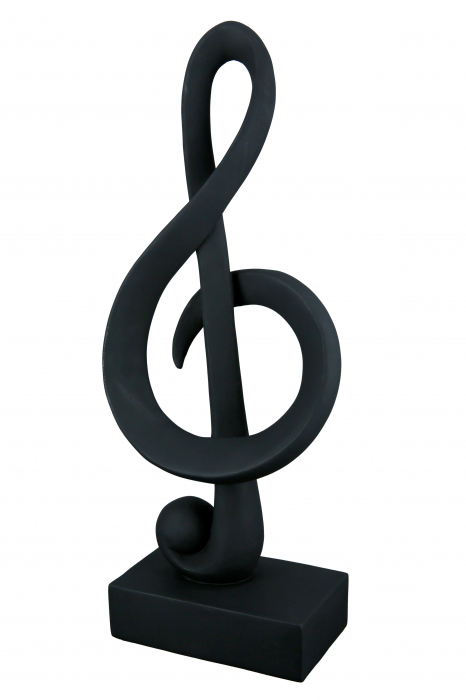 Decoratiune Clef, Rasina, Negru, 15x39x8.5 cm [2]