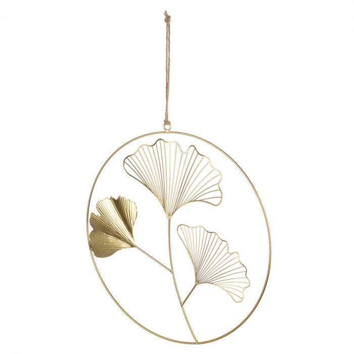 Decoratiune de agatat, Golden Ginkgo, motiv Ginkgo, Metal, auriu, PU 4, L. ,2 cm, L. 34 cm, H. 49 cm [2]