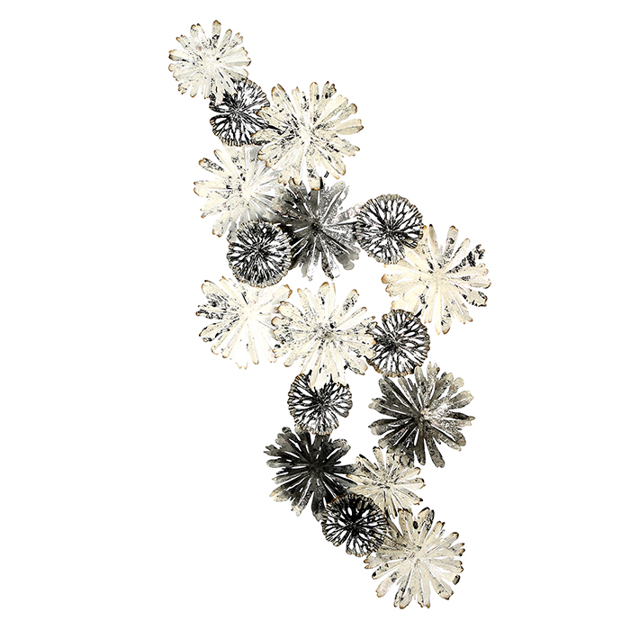 Decoratiune de perete Blanc, metal, multicolor, 7x150x70 cm [1]