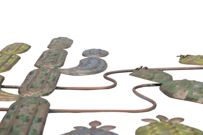 Decoratiune de perete cactus, fier, Multicolor, 90X2,5X64 cm [6]