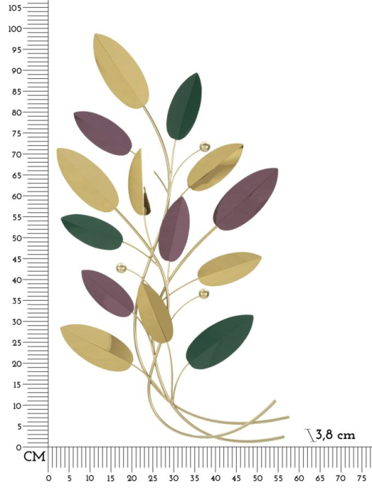 Decoratiune de perete colorat 59x3,8x98,4 cm [6]