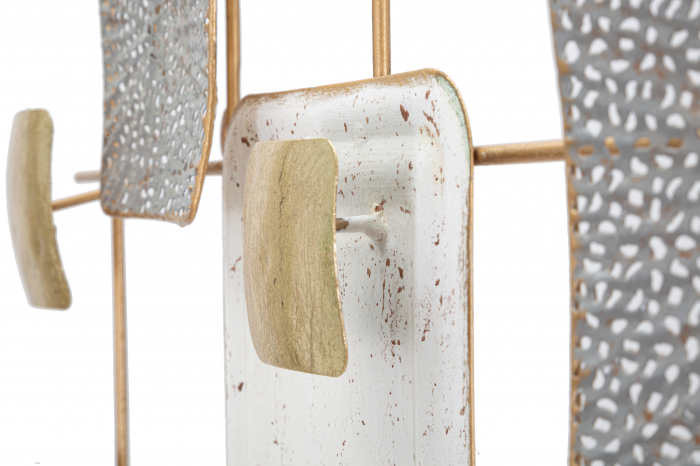 Decoratiune de perete Cubes, Fier, Multicolor, 80x80x5 cm [2]