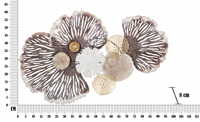 Decoratiune de perete Dark, Fier, Multicolor, 58x97,2x8 cm [6]