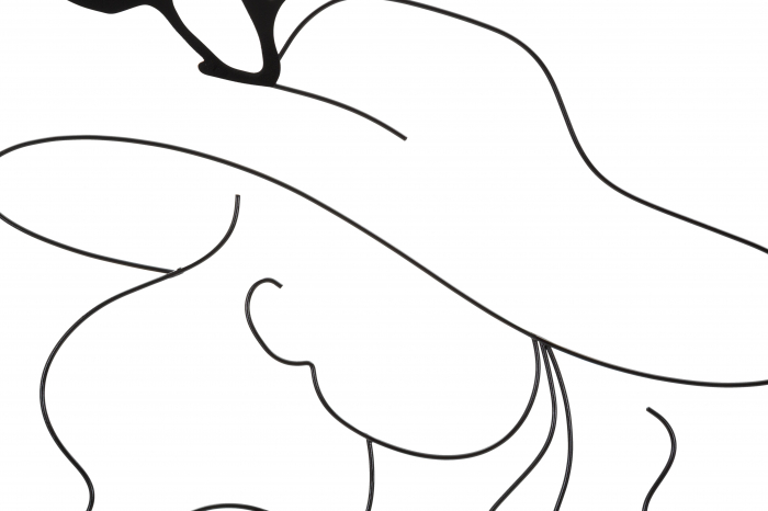 Decoratiune de perete Elegant -A-, Fier, Negru, 80x60x1 cm [4]