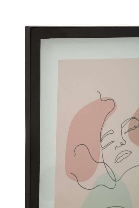 Decoratiune de perete Face -A-, MDF/Sticla, Multicolor, 47x35x2 cm [2]