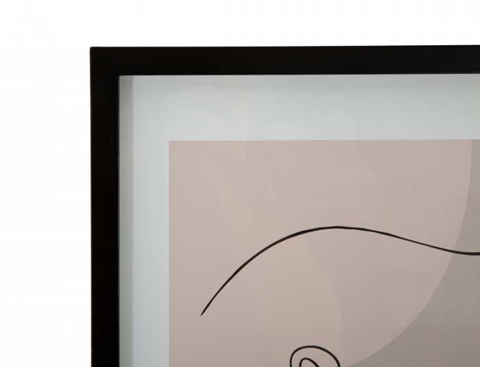 Decoratiune de perete Face -C-, MDF/Sticla, Multicolor, 47x35x2 cm [3]