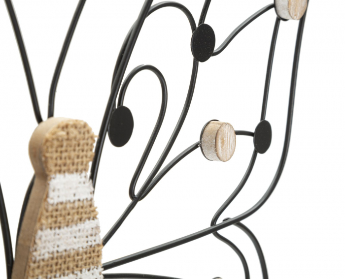 Decoratiune de perete, Fier/Lemn Fluture 39,5X1,5X33,5 Min 2 cm [3]