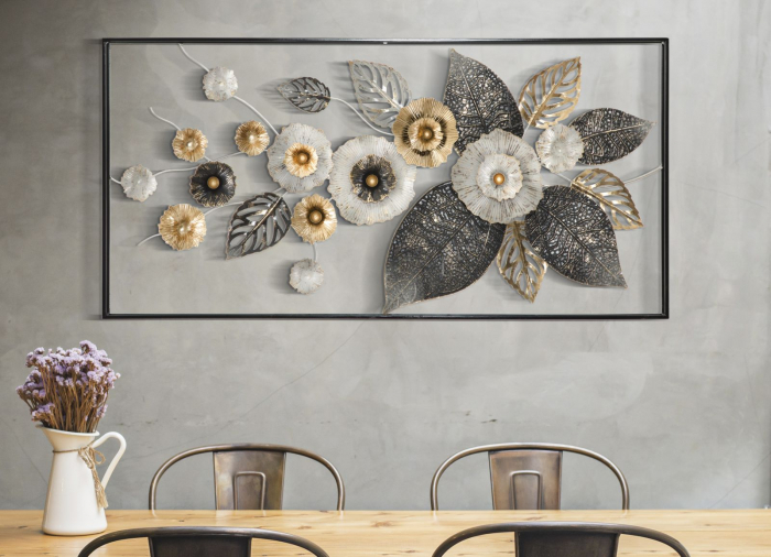 Decoratiune de perete, fier, multicolor, 120X7X59 cm [1]