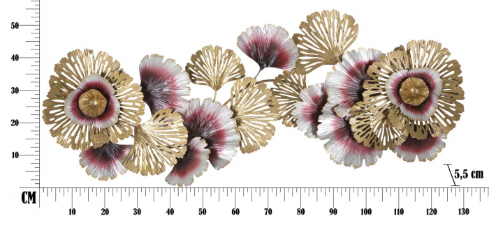 Decoratiune de perete, fier, multicolor, 130X5.5X54 cm [3]