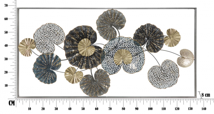 Decoratiune de perete , fier, multicolor, 134.5X8X68.5 cm [3]