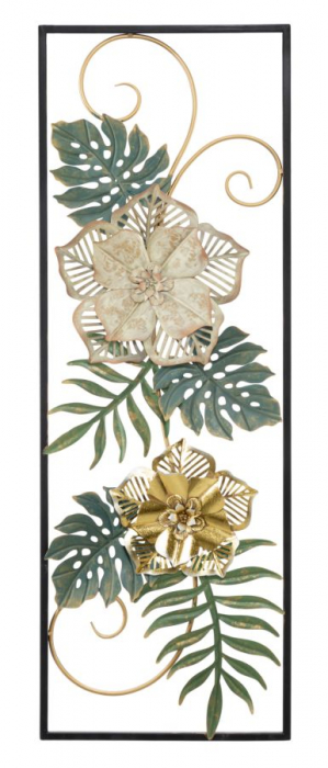 Decoratiune de perete Campur, fier, multicolor, 31X4X90 cm [1]