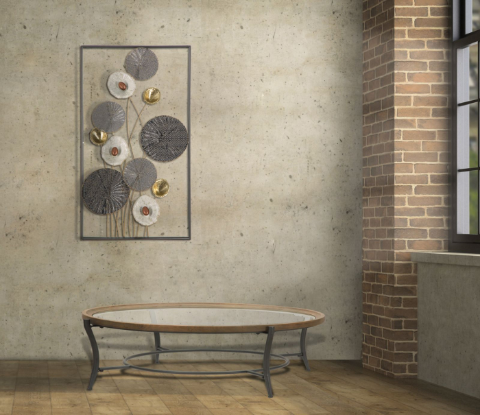 Decoratiune de perete, fier, multicolor, 50X6X90.5 cm [10]