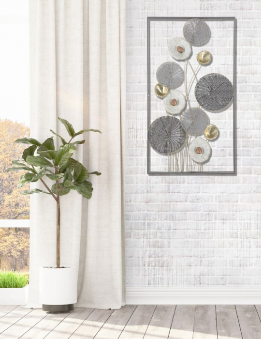 Decoratiune de perete, fier, multicolor, 50X6X90.5 cm [9]