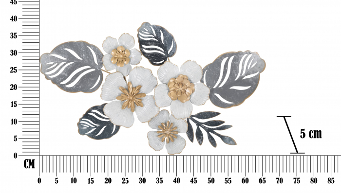 Decoratiune de perete Flot - B -, Fier, Multicolor, 39x66x5 cm [6]