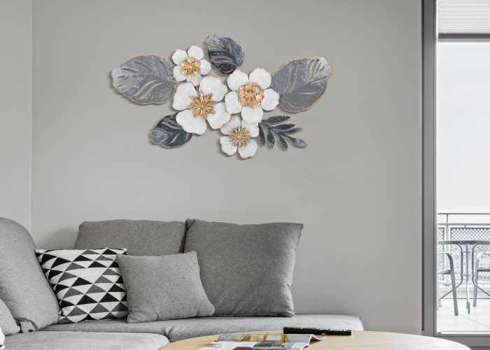 Decoratiune de perete Flot - B -, Fier, Multicolor, 39x66x5 cm [1]